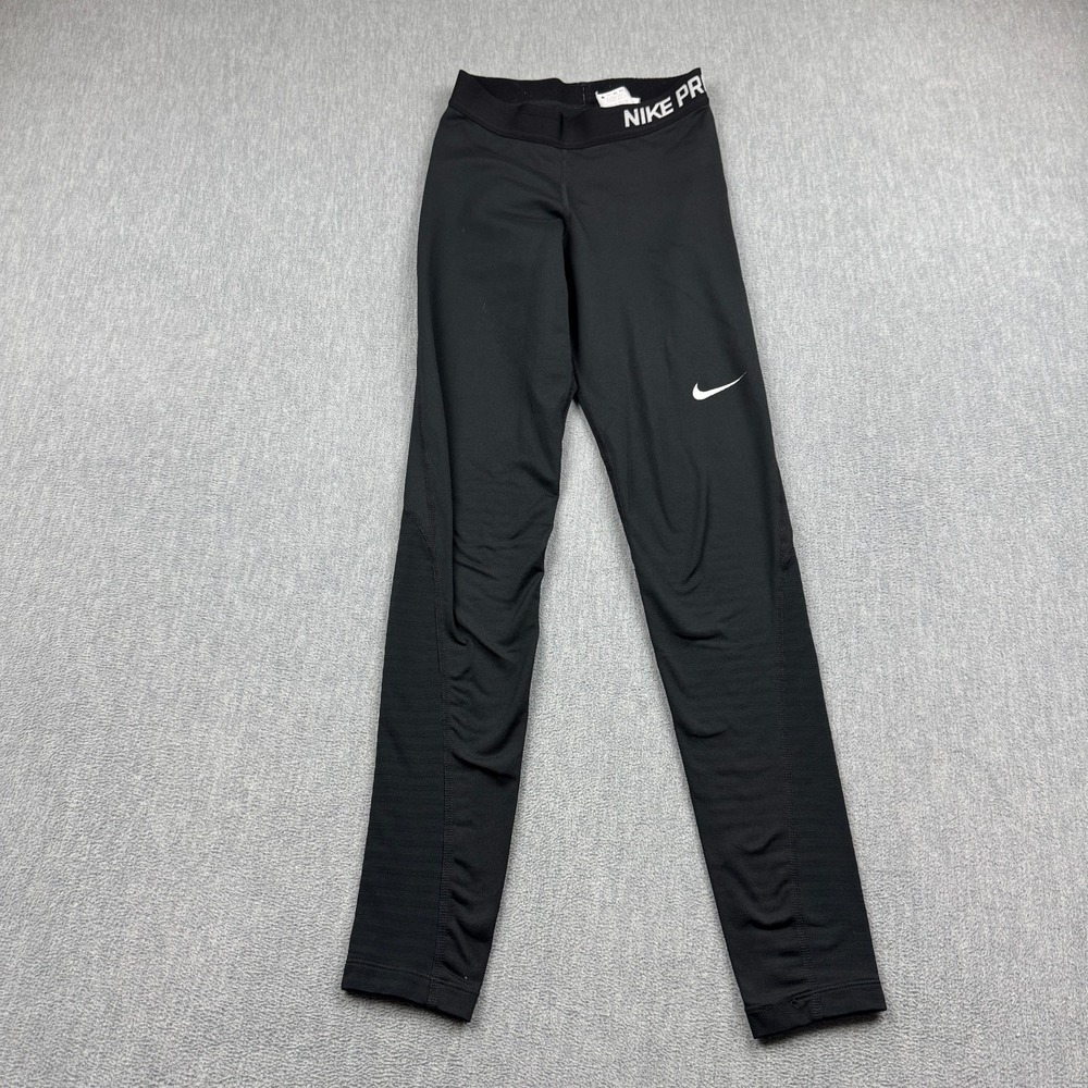 Nike Pro Leggings Womens XS Black Dri-FIT Tight 27" Workout Training Gym Yoga